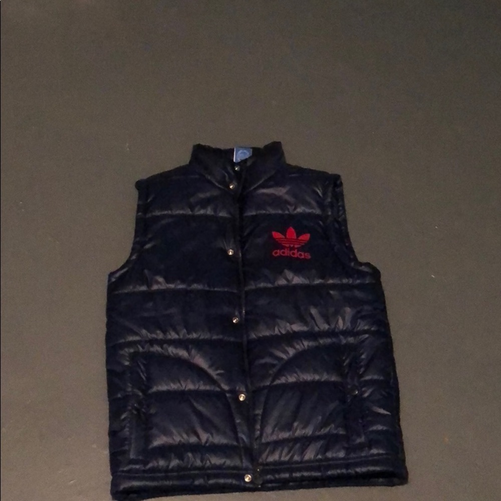 Adidas vest navy blue with red logo